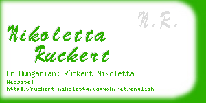 nikoletta ruckert business card